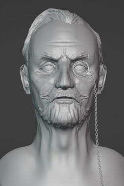 Sir R. Hardgreeves Digital Sculpt Digital Speed Sculpt of Sir Reginald Hardgreeves from Umbrella Academy