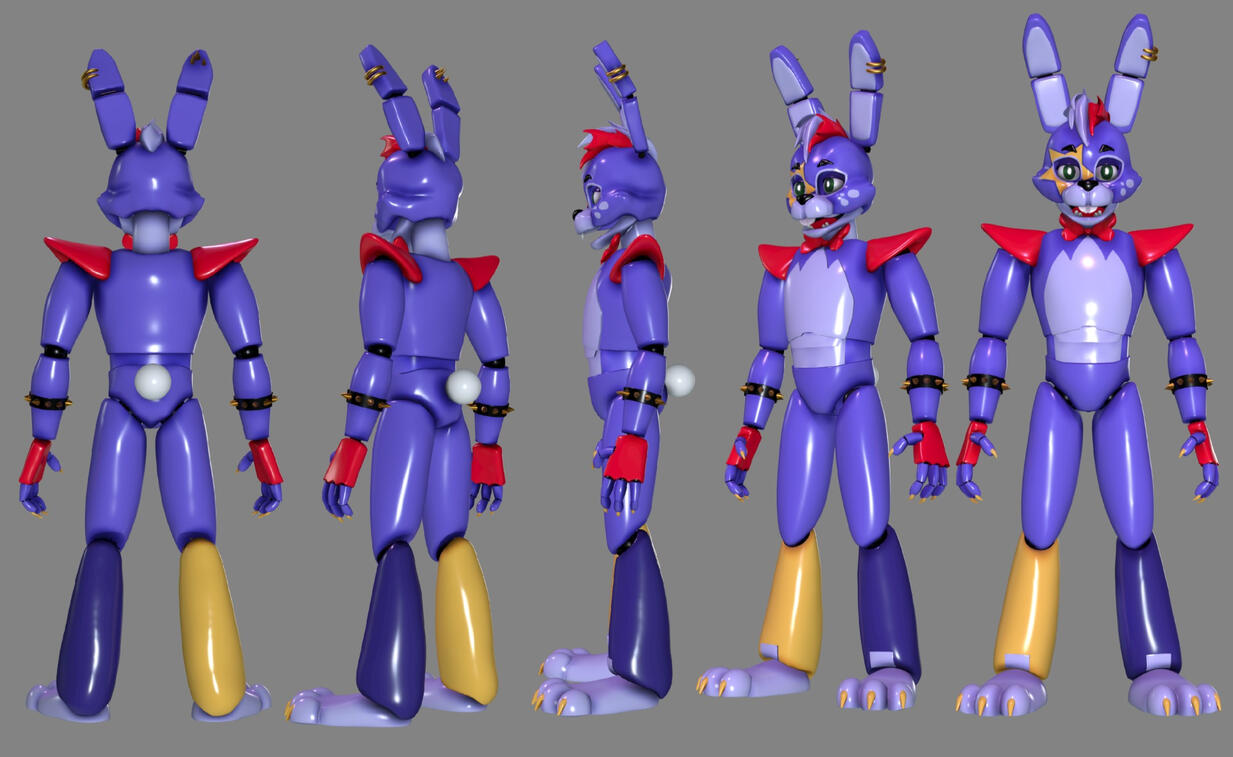 Glamrock Bonnie I sculpted my fan-design of GlamRock Bonnie to hone my workflow and skills in Blender