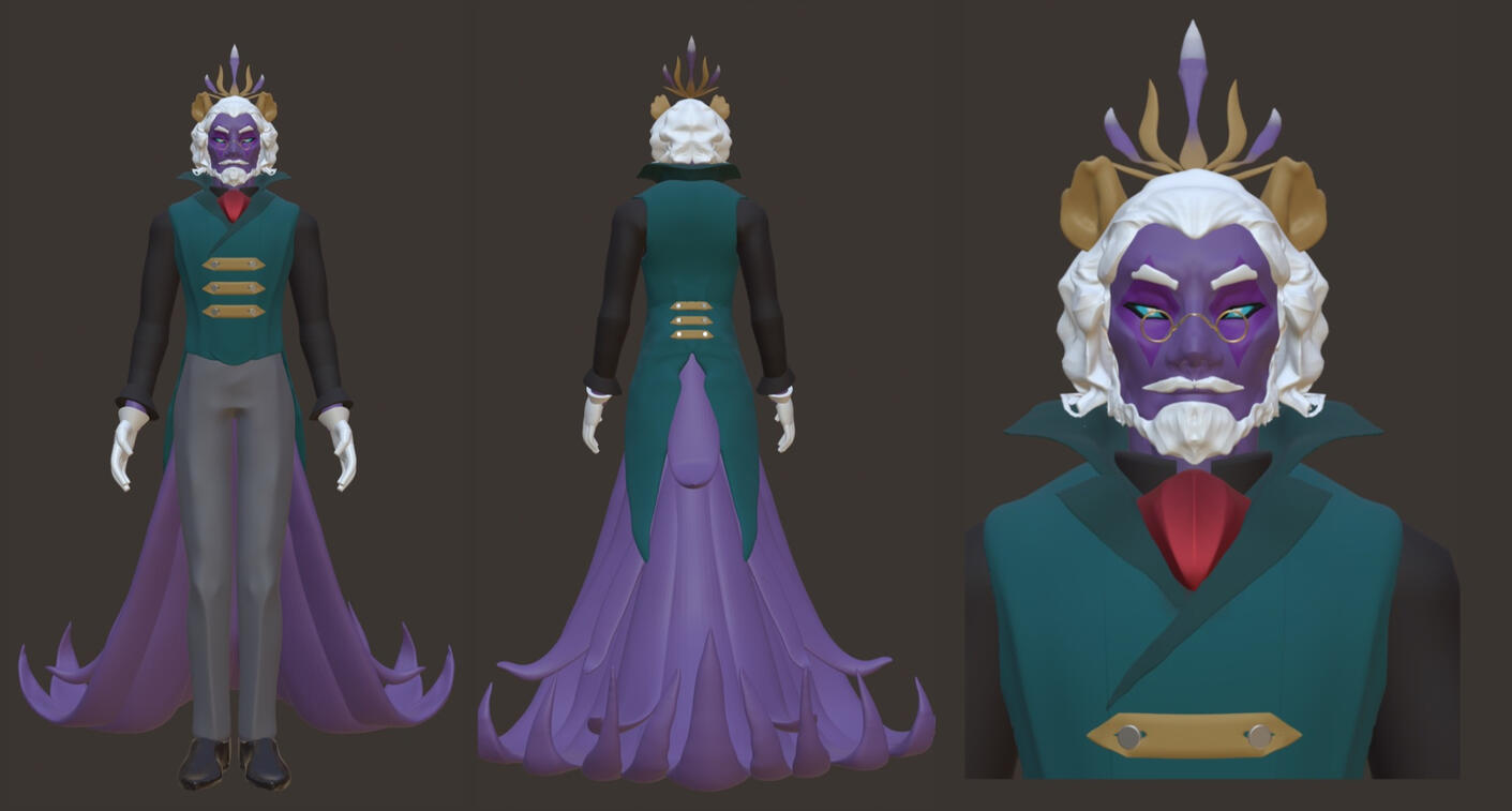 Pride Sculpt of my Prath character, initially designed for a Seven Deadly Sins comic project, to practice in Blender and hone my workflow and skills